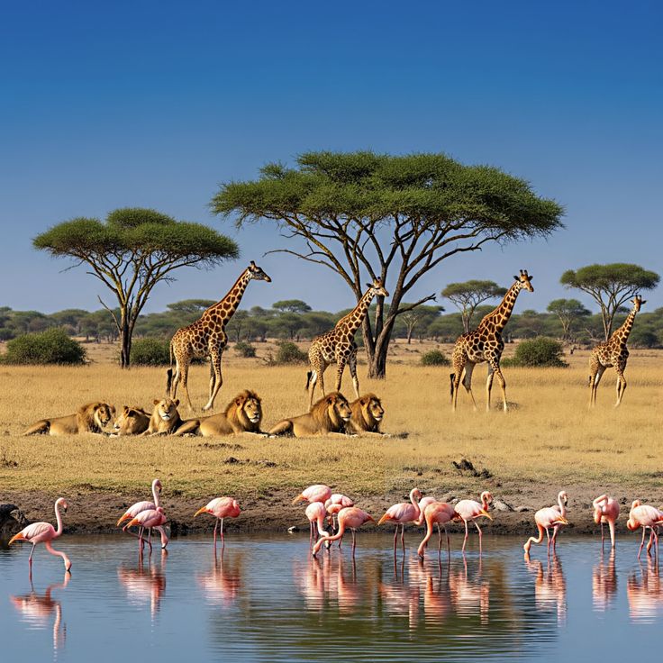 Flamingo & Giraffe